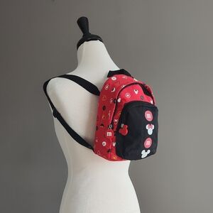 Disney Springs Red and Black Mickey Mouse M&M's Mini Backpack